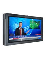 Displays2go Outdoor TV Enclosure for 55" Screens, Anti-Glare Tempered Glass - Black (ENCLTV5055)