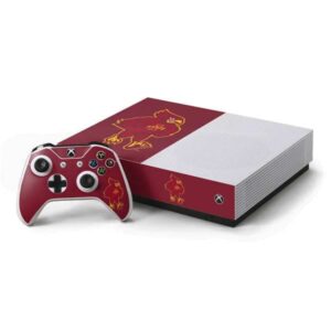 skinit decal gaming skin compatible with xbox one s all-digital edition bundle - officially licensed college mascot iowa state design