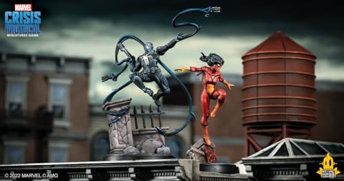 Marvel: Crisis Protocol Agent Venom & Spider-Woman Character Pack - Spidey's Allies Unleashed! Tabletop Superhero Game, Ages 14+, 2 Players, 90 Minute Playtime, Made by Atomic Mass Games