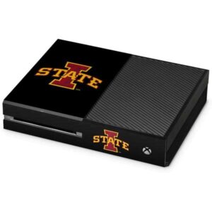 skinit decal gaming skin compatible with xbox one console - officially licensed college iowa state black design