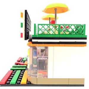 General Jim's 'Gulp & Go' Modular Convenience Store & Gas Station Building Blocks Set - 320 Piece Creator Street Bricks Kit