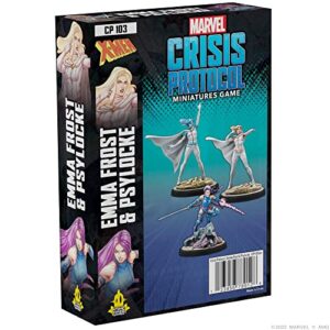 atomic mass games marvel: crisis protocol emma frost and psylocke character pack - psychic mutants unleashed! tabletop superhero game, ages 14+, 2 players, 90 minute playtime, made