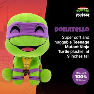 YouTooz Donatello Ninja Turtles Plush, 9 Inch Donatello TMNT Plushie from The Series Teenage Mutant Ninja Turtles - Cute Donatello TMNT Plush Toy