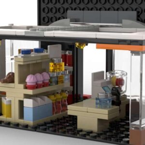 General Jim's 'Gulp & Go' Modular Convenience Store & Gas Station Building Blocks Set - 320 Piece Creator Street Bricks Kit