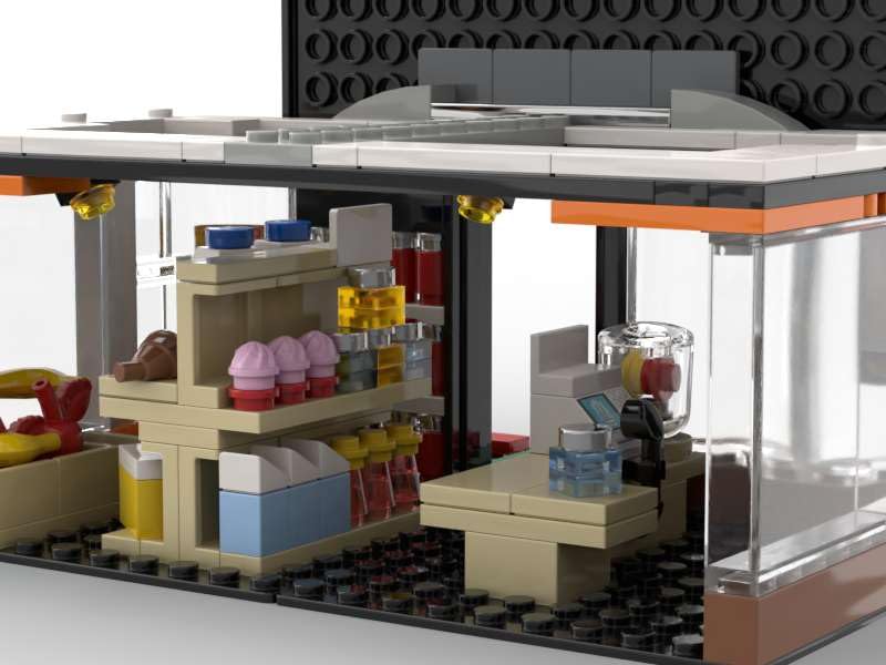 General Jim's 'Gulp & Go' Modular Convenience Store & Gas Station Building Blocks Set - 320 Piece Creator Street Bricks Kit