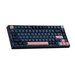 EPOMAKER SKYLOONG GK75 Lite Gasket-like Mount Wired Gaming Keyboard with A Rotary Knob, Hot Swappable Mechanical Keyboard, Programmable Custom Keyboard, for Win/Mac (Blue Pink, Gateron Optical Yellow)