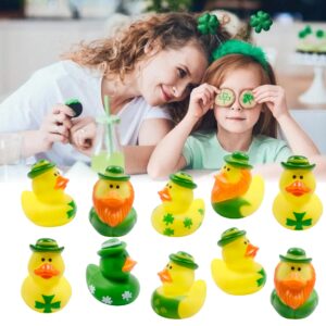 36 Pcs St. Patrick's Day Rubber Ducks Baby Showers Accessories Jeep Ducks Bath Toys for Kids Girls Boys St. Patrick's Day Party Favors Gift Exchange