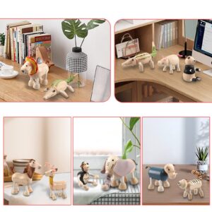 12PCS Bendable Wooden Animal Toys, Fun and Posable Animal Toys Figures for Early Education, Safari Wood Toy for Kids, Smooth Natural Wood, Wood Animal Learning Toy for Children