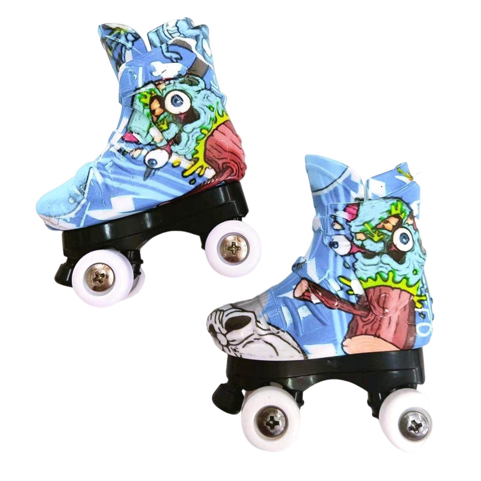 Littryee Mini Skateboard Shoes Toy, Mini Roller Skates Finger Toy, Finger Skateboards Toys, Tiny Finger Skates Shoes Toys, Funny Finger Sports Novelty Toy Gifts for Kids Boys Girls