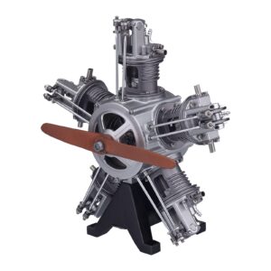 five-cylinder radial engine model kit, 230 pieces 1:6 diy metal aircraft mechanical working motor assembly kit