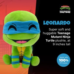 You Tooz Leonardo Plush Toy, 9 Inch Teenage Mutant Ninja Turtles Plushie, Blue Uniform, Soft Stuffed Toy for Ages 15 and Up