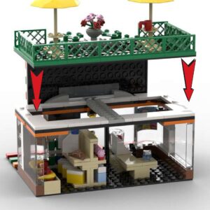 General Jim's 'Gulp & Go' Modular Convenience Store & Gas Station Building Blocks Set - 320 Piece Creator Street Bricks Kit