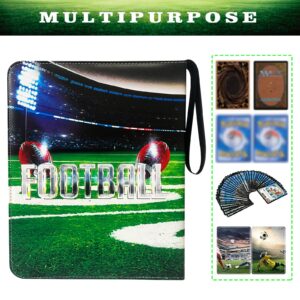 900 Pockets Football Cards Binder,Trading Cards Holder Card Collectors Album,Trading Card Binder 9 Pocket with 50 Removable Sleeves for Football Card and Sports Card