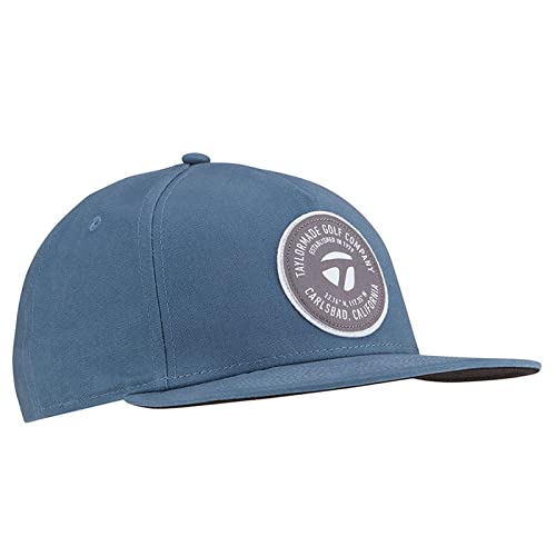 TaylorMade Golf 5 Panel Flatbill Hat Steel Blue