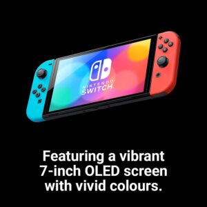 Nintendo Switch (OLED Model) - Neon Blue/Neon Red (Renewed)