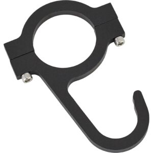 helmet and steering wheel hook - 1-5/8 inch tube clamp - lightweight 6061 aluminum - black anodized finish - roll bar clamp for helmet or steering wheel storage