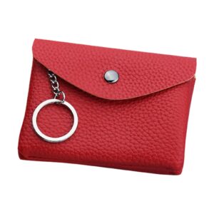 molayys phone stick on red wallet fashion id short wallet solid color women zipper purse stick on mobile phone wallet with stand