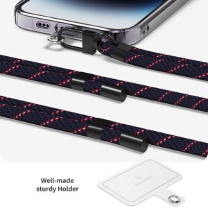 Sinjimoru Cell Phone Lanyard for Phone Case (2Packs), with Adjustable Phone Strap for Wrist Compatible with Key Holder & ID Card Holder. Sinji Strap Sporty White