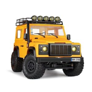 HobbyToki 1/12 RC Crawler 4WD 2.4G Rock Truck Buggy Offroad Cars Defender with Roof Light Sound Full Scale Remote Control Adult Kids Toys (Yellow)