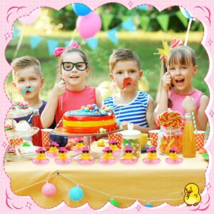 Sosation Cowboy Rubber Duck Bulk Mini Car Yellow Duckies Bath Toys Party Favor with Mini Hat Swim Circle Necklace Sunglasses Car Ornaments for Summer Birthday Swimming Supplies (Classic Style, 12 Pcs)