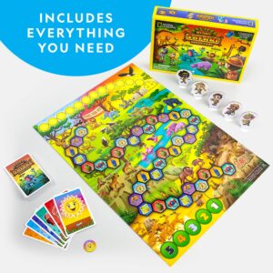 NATIONAL GEOGRAPHIC My First Safari Board Game for Kids 4-6 – Animal Game for Kids & Adults, Cooperative Fun Perfect for Family Game Night, Kids Board Games, Games for Family Night