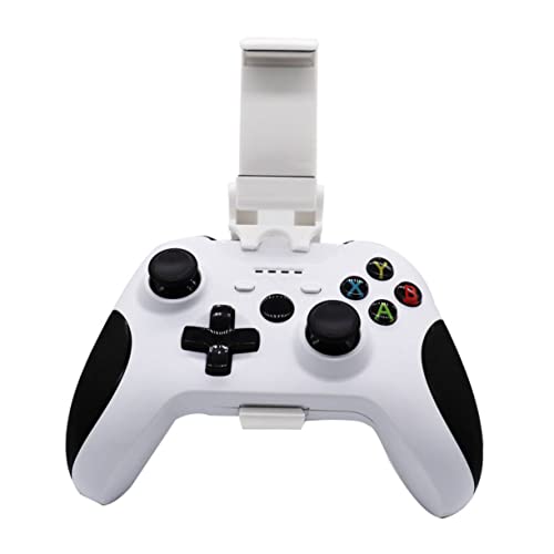 SOLUSTRE Stand Holder 2pcs Controller Black White Phone Organizer Gamepad Conter One Display Mobile Holder with Bracket for Stands Clip Game Gaming Compatible Rack Cellphone