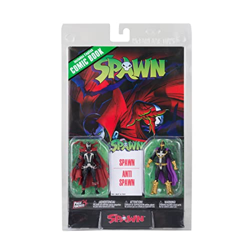 McFarlane Toys - Spawn Page Punchers 2pk Spawn and Anti-Spawn 3in Action Figures with Comic