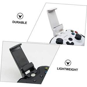 SOLUSTRE Stand Holder 2pcs Controller Black White Phone Organizer Gamepad Conter One Display Mobile Holder with Bracket for Stands Clip Game Gaming Compatible Rack Cellphone