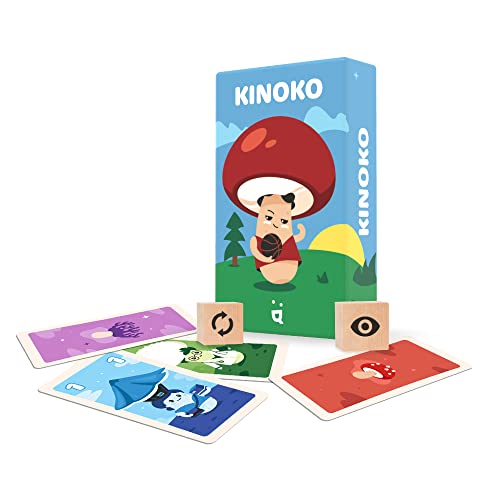 Helvetiq Kinoko Board Game - A Clever Deduction and Set Collection Game of Mysterious Mushrooms! Fun Family Game for Kids & Adults, Ages 7+, 2-4 Players, 20 Minute Playtime, Made