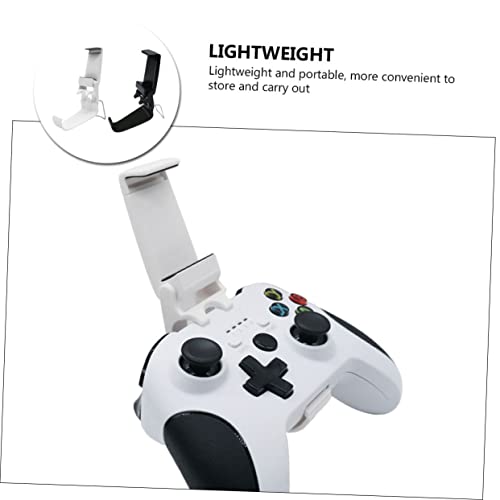 SOLUSTRE Stand Holder 2pcs Controller Black White Phone Organizer Gamepad Conter One Display Mobile Holder with Bracket for Stands Clip Game Gaming Compatible Rack Cellphone