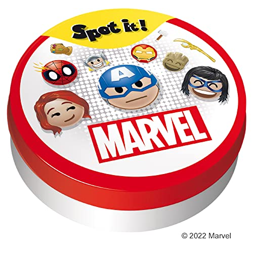 Zygomatic Spot It! Marvel Emojis (Eco-Blister) - Marvel Super Heroes Family Card Game for Superhero Fun! Fast-Paced Matching Game for Kids and Adults, Ages 6+, 2-8 Players, 15 Minute Playtime, Made