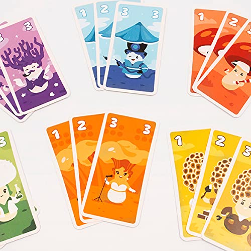 Helvetiq Kinoko Board Game - A Clever Deduction and Set Collection Game of Mysterious Mushrooms! Fun Family Game for Kids & Adults, Ages 7+, 2-4 Players, 20 Minute Playtime, Made