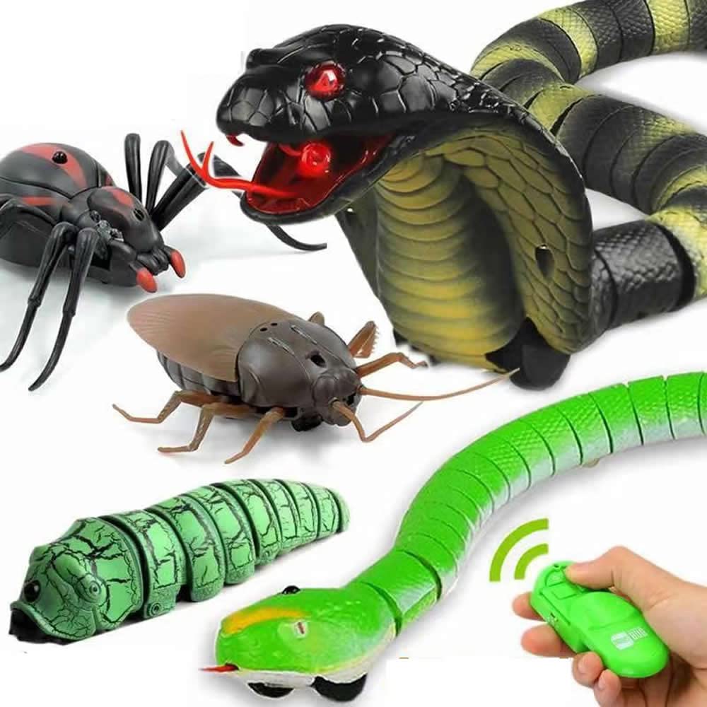 sniamo Remote Realistic Snake-Rechargeable RC Realistic Cobra Fake -for Prank Christmas Control Robot Toys Birthday Gifts -Party Supplies Animal(Black)…