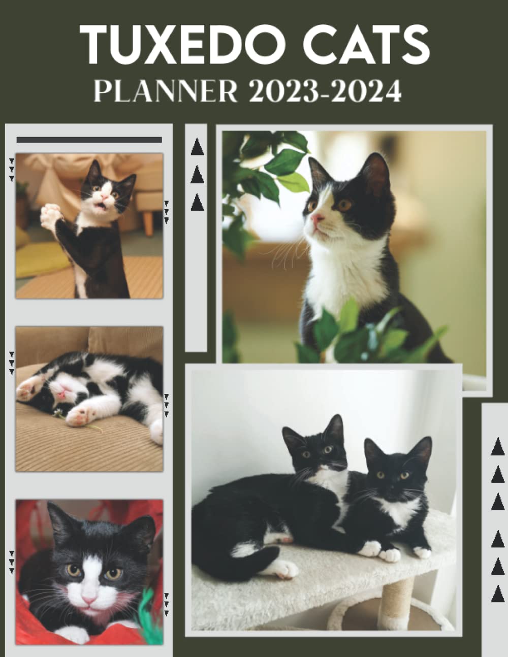 Tuxedo Cats Planner Calendar 2023 - 2024: Tuxedo Cats 2023-2024 Monthly Large Planner, 2023-2024 Planners For Women Men Dad Mom, Christmas Birthday Gifts For Student Teacher