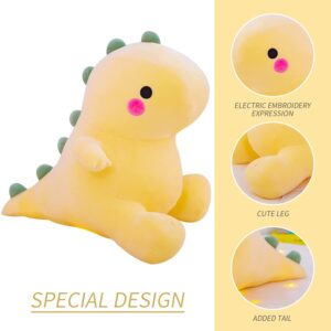 FPYWO Dinosaur Plush Toys,Yellow Fat Dinosaur Stuffed Animals,9.8inch Cute Plush Dinosaur Soft Dino Plushies Dolls for Kids Girls Boys,Graduation Gifts