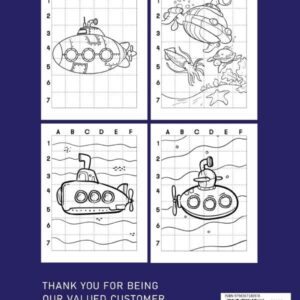 How To Draw Submarine For Kids: Easy Guide Book For Drawing With 30 Illustration Pages | Gag Gifts | Stress Relief Gifts | Christmas Gifts | White Elephant Gifts