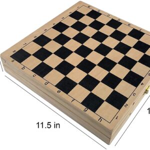 Sling Puck Game, Chess Game Set, Fast Sling Puck Game with Chess Game, 2 in 1 Board Game Set, Large Size 22.7 in x 12.5 in, Wooden Hockey Table Game