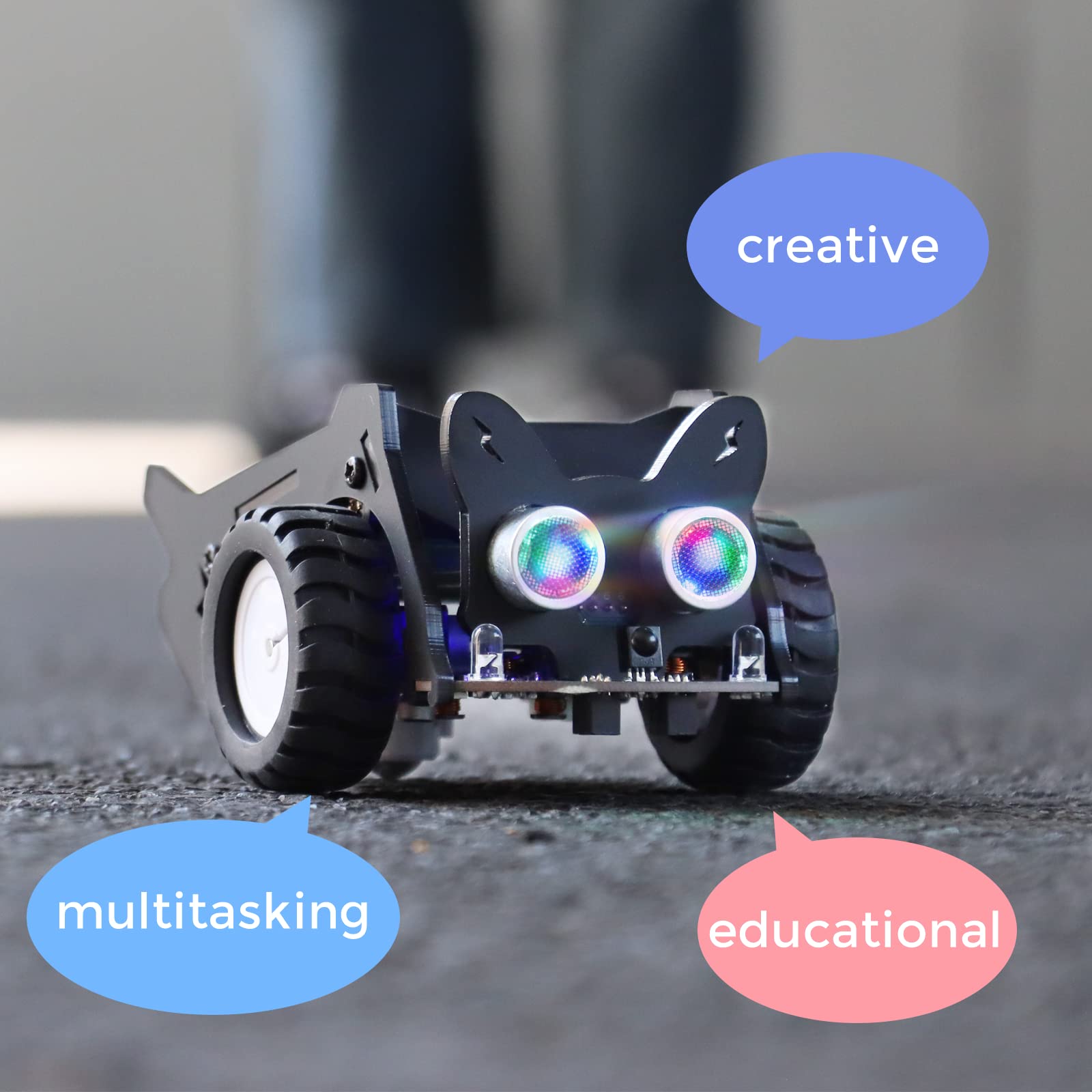 ELECROW STEM Projects Toys for Kids Ages 6+, Coding Robot Kit for Teens Learning Programming, Bulid Robot Toy Car, Electronics & Science Education Toys for Boys and Girls, MicroPython Program