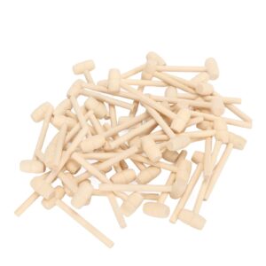 50 pcs wooden hammers children baby hammer small lightweight kids hammers toys simulation wooden hammers for diy crafting