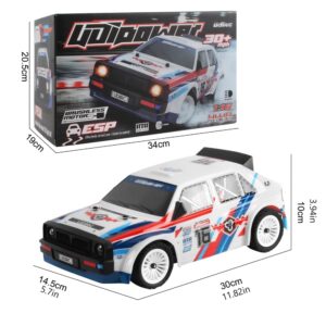 QIYHBVR 1/16 30km/h High Speed RC Drifting Car for Adults, ESP Proportional Throttle & Speed Control Drift Racing Truck with Lights Kids Remote Control Car for Drift and Race