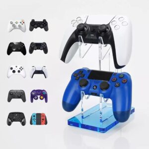 gaming controller stand for playstation, xbox, and nintendo. heavy-duty, durable and stable (blue)