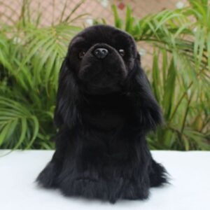 FRANKIEZHOU Realistic Cocker Spaniel Stuffed Animal-Black 10",Springer Spaniel Dog Plush Toy, Cocker Spaniel Gifts,Soft Durable, Toy for Boy,Girl Toys,Gifts for Kids,Home Decor,Hugging Toy