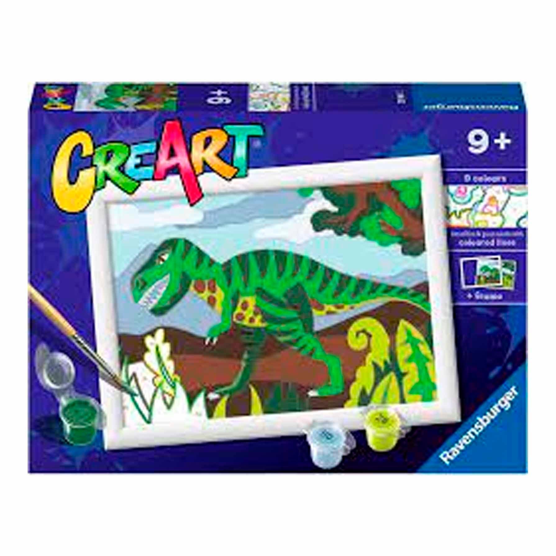 Ravensburger CreArt Roaming Dinosaur Paint by Numbers Kit for Kids - 23561 - Painting Arts and Crafts for Ages 9 and Up