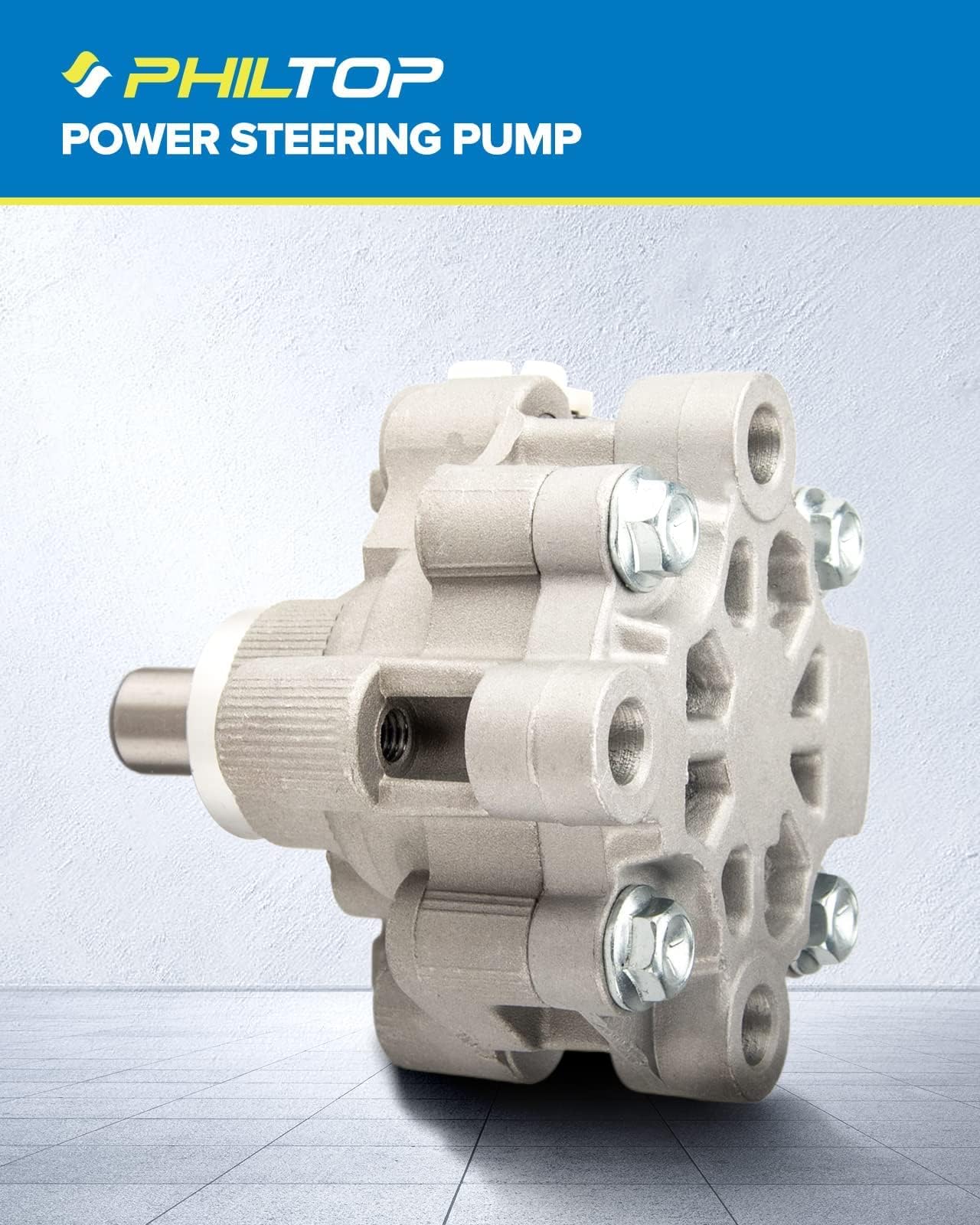 PHILTOP 21-5445 Power Steering Pump for 300 C 2005-2010, Challenger R/T 2009-2010 5.7L, Charger R/T 2006-2010, Magnum R/T 2005-2008, Power Asist Pump, Automotive Replacement Power Steering Pumps