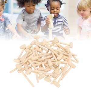 50 Pcs Wooden Hammers Children Baby Hammer Small Lightweight Kids Hammers Toys Simulation Wooden Hammers for DIY Crafting