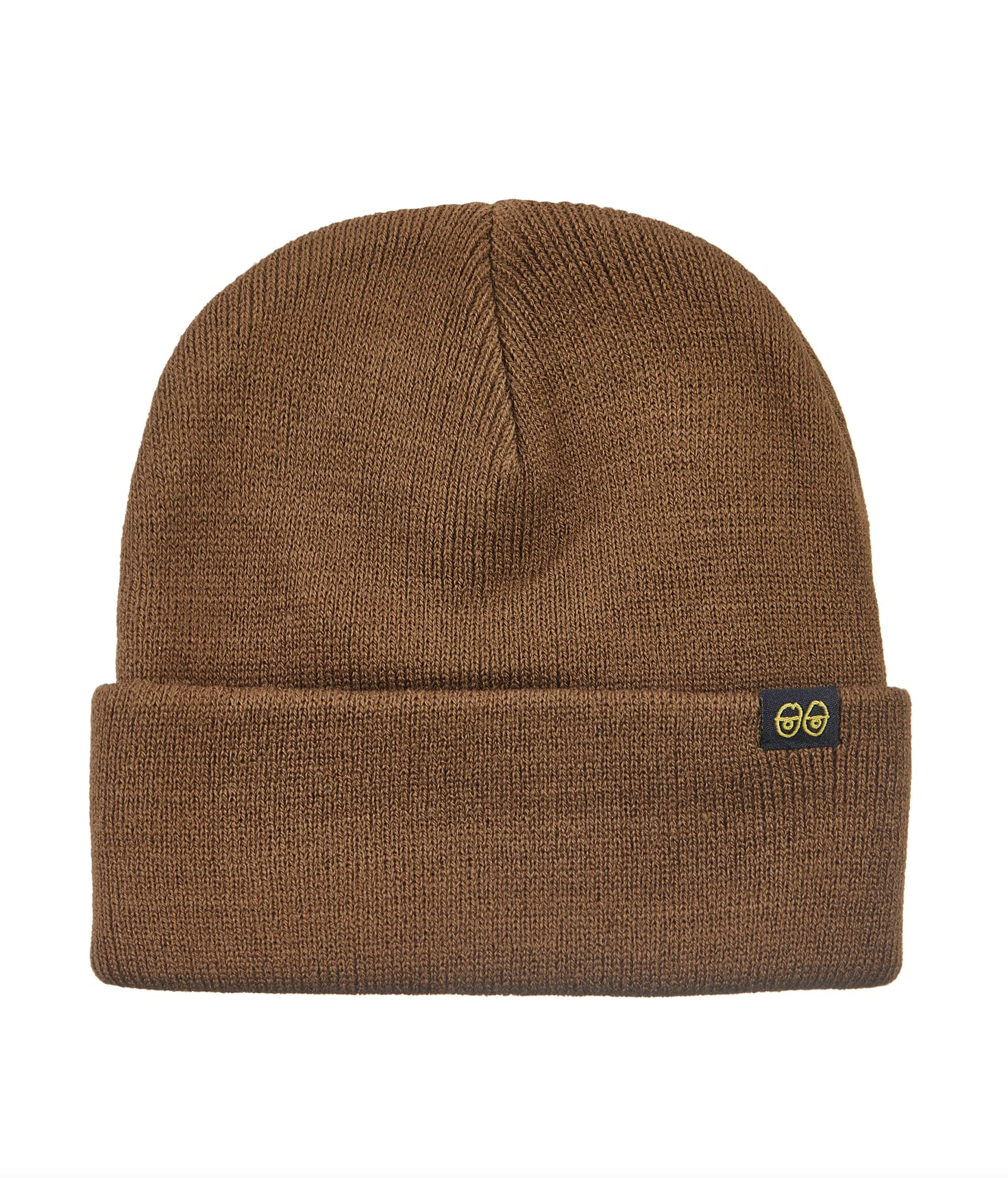 Krooked Skateboards Beanie Eyes Clip Cuff Brown/Yellow