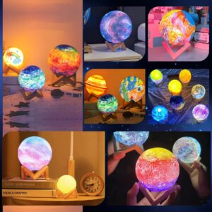 [ Update 2024] Paint Your Own Moon Lamp Kit, 5.9 inches-Button Battery Type DIY Moon Night Light for Kids Art Supplies Creativity Arts & Crafts Kit for Kids, Teen Girls Boy Birthday