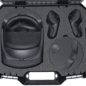 Case Club Hard Carry Case- Fits Meta Oculus Quest Pro VR Headset, 2 Touch Pro Controllers, Charging Base, Cords & More! Lockable Case w/Shock Absorbing Pre-Cut Foam Fits Quest Pro Out of the Box!