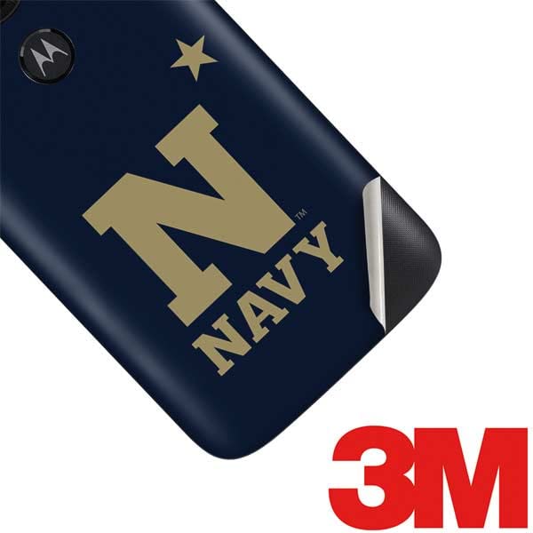 Skinit Decal Phone Skin Compatible with Moto E5 Play - Officially Licensed College United States Naval Academy Design