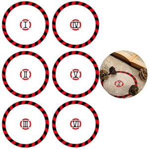 6 pcs objective point markers round pvc objective marker gaming accessory, miniature not included